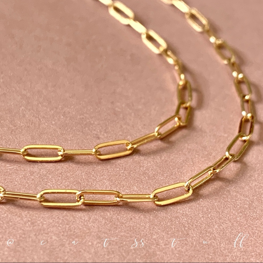Gold Filled Double Layer Link Necklace